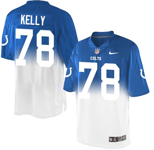 Men's Elite Ryan Kelly Nike Jersey Royal Blue/White - #78 Fadeaway NFL Indianapolis Colts